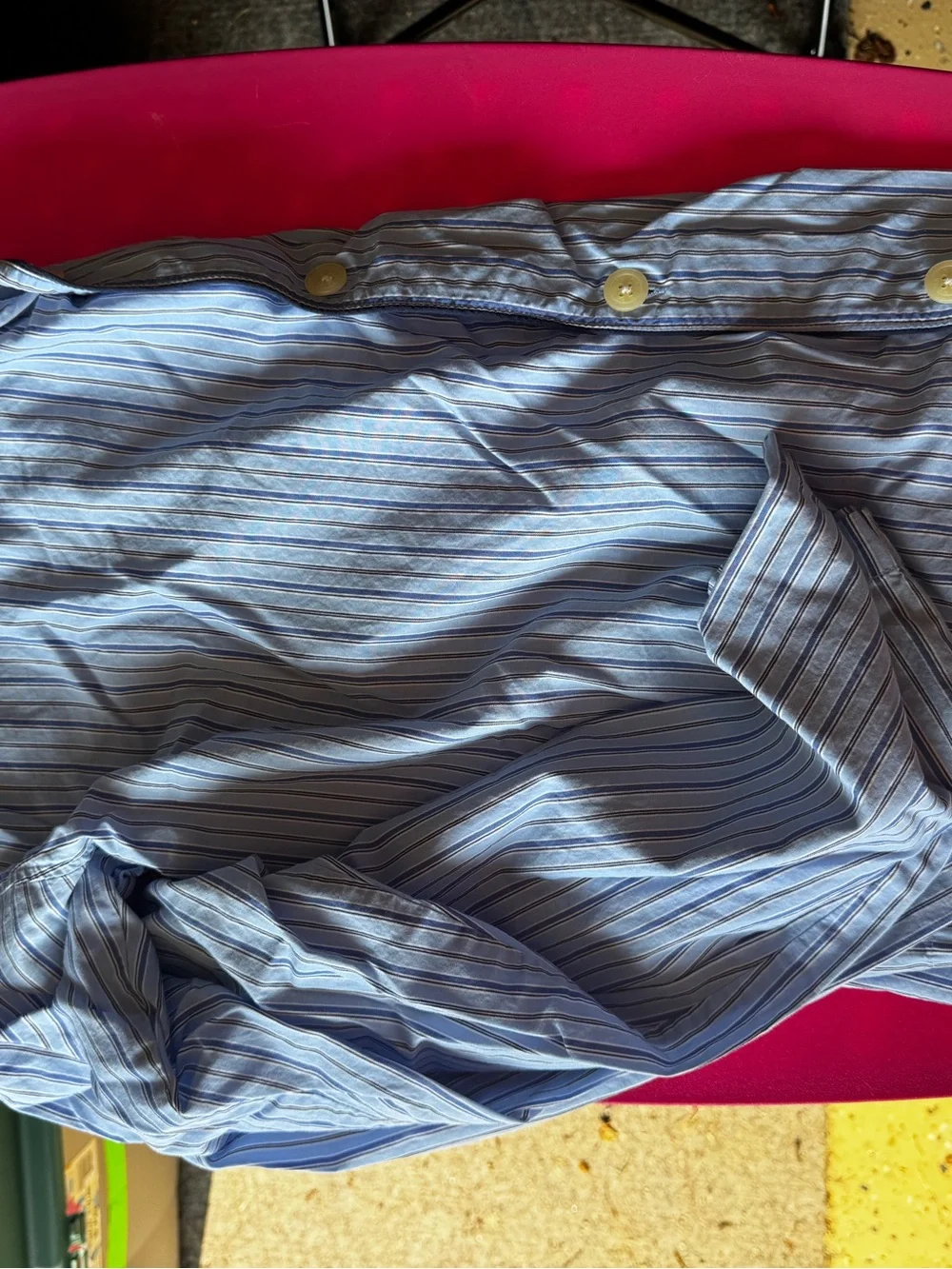 Polo by Ralph Lauren Men's Blue Stripe Button-down pajama set